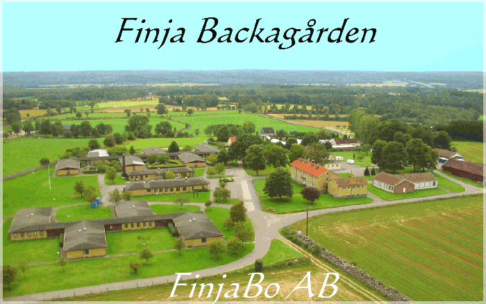 Flygfoto över FinjaBo AB´s lägenheter och lokaler